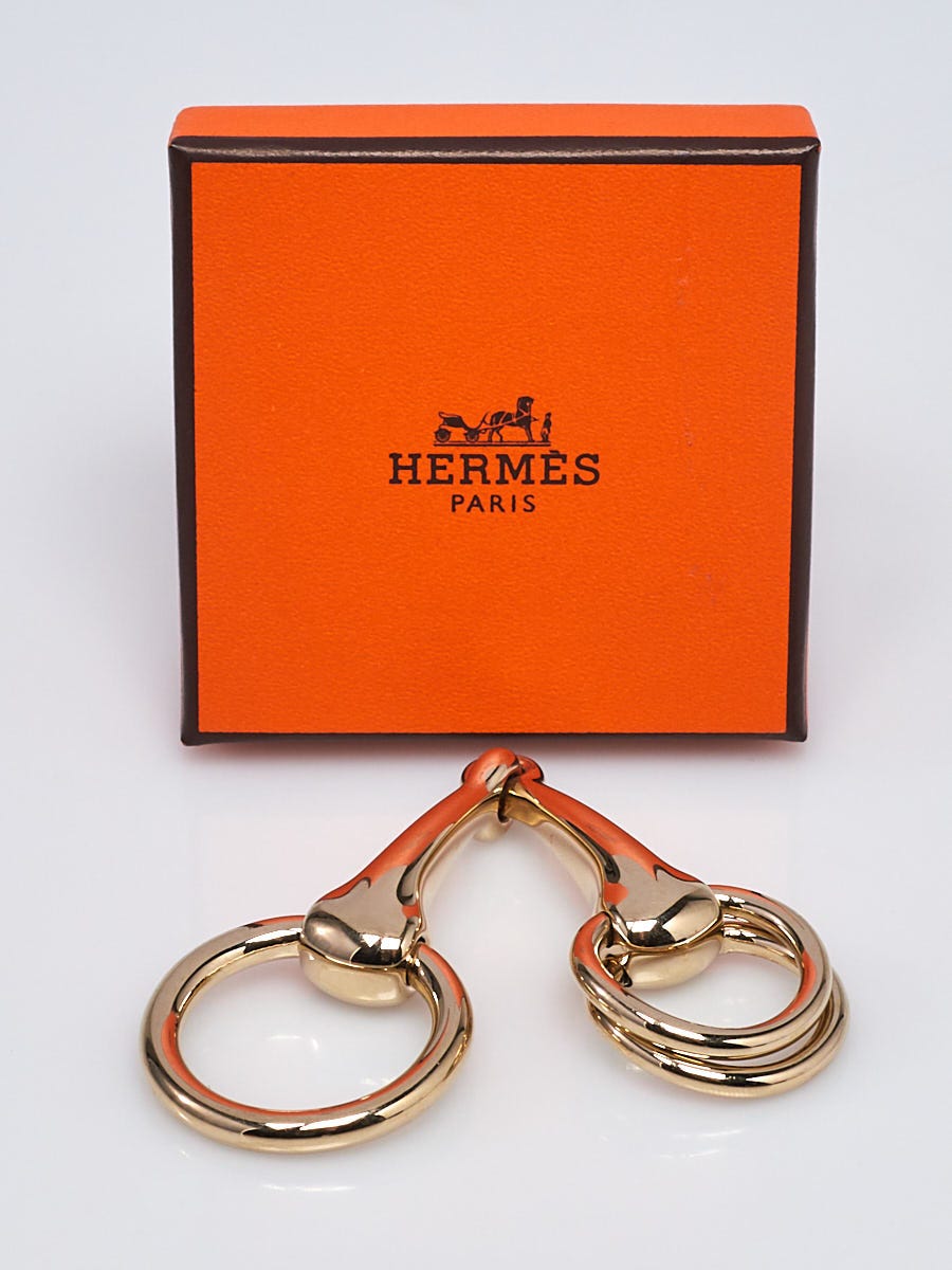 HERMES Permabrass Mors Scarf Ring Gold 1232351