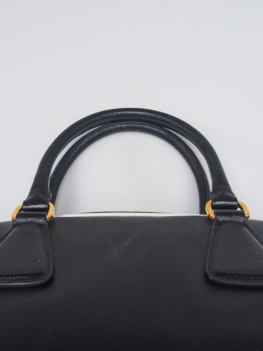 Prada Black Saffiano Leather Bauletto Bowler Bag BL852F - Yoogi's Closet