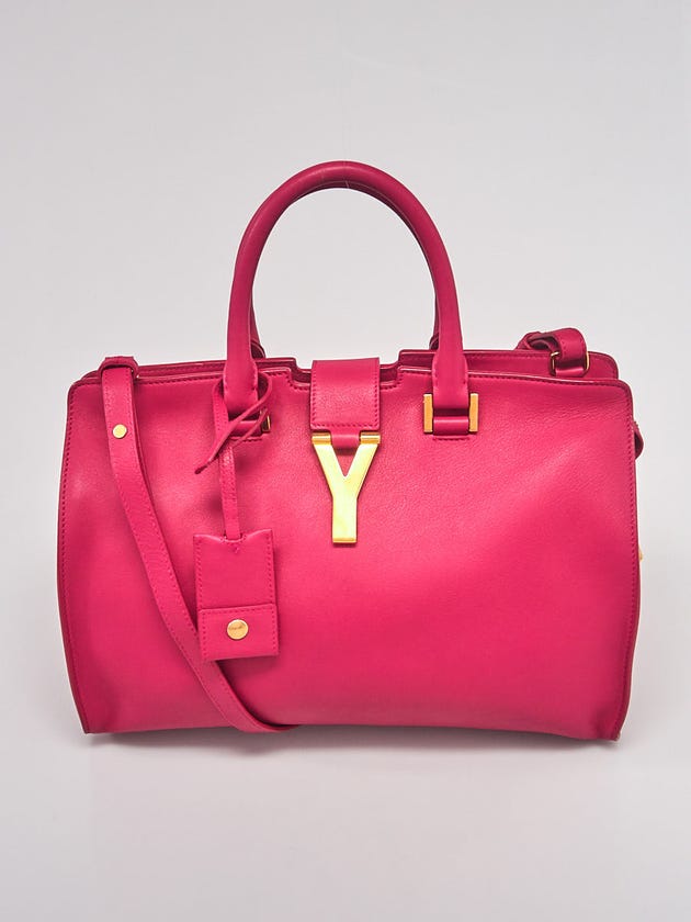 Yves Saint Laurent Pink Calfskin Leather Small Cabas ChYc Bag