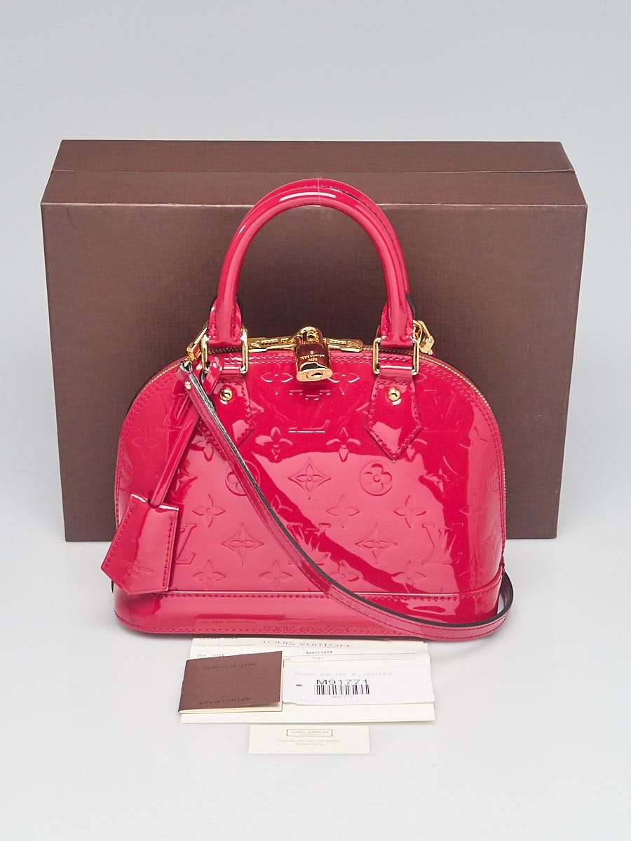 Louis Vuitton Monogram Vernis Alma BB M91771 Red Leather Patent