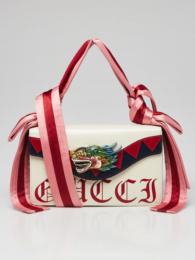Gucci White Naga Dragon Shoulder Bag - Closet