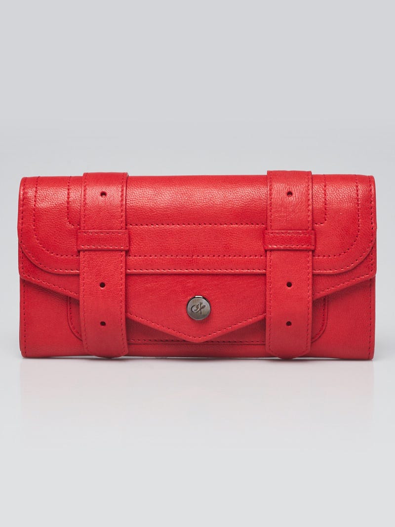 Proenza Schouler Bright Red Leather PS1 Continental Wallet