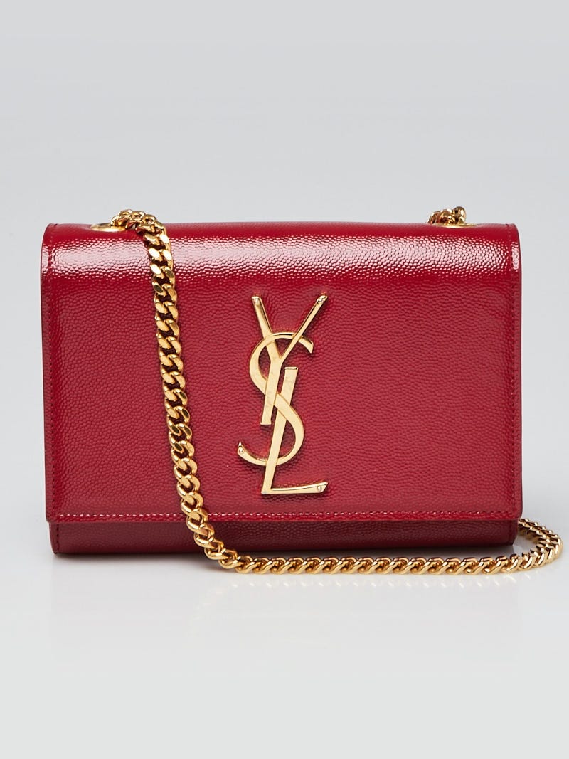 Yves Saint Laurent Red Patent Leather Small Kate Bag - Yoogi's Closet