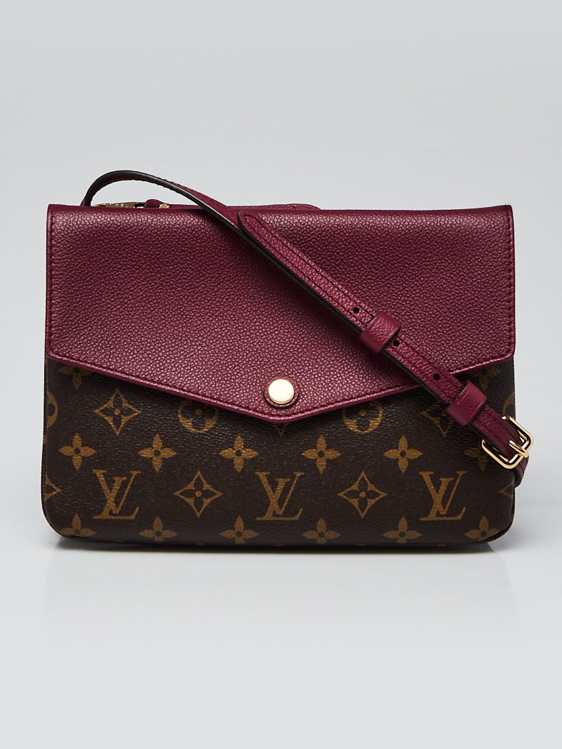 Louis Vuitton - Monogram Canvas & Red Leather Twinset Crossbody Bag