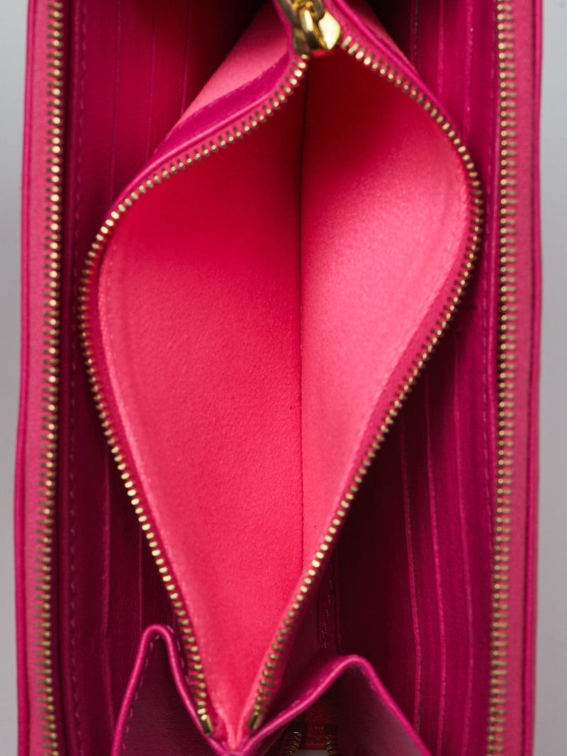 Celine Pink and Orange Bi-Color Leather Large Zipped