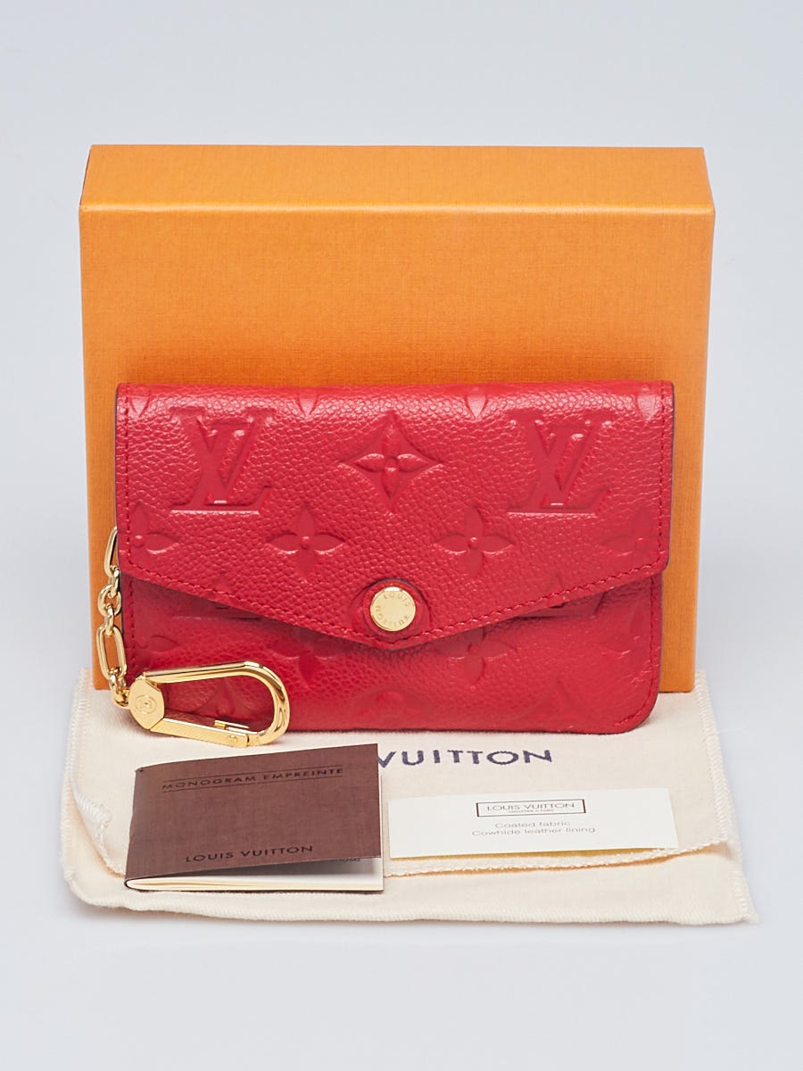 Louis Vuitton, Accessories, Louis Vuitton Key Pouch Monogram Empreinte  Leather Red