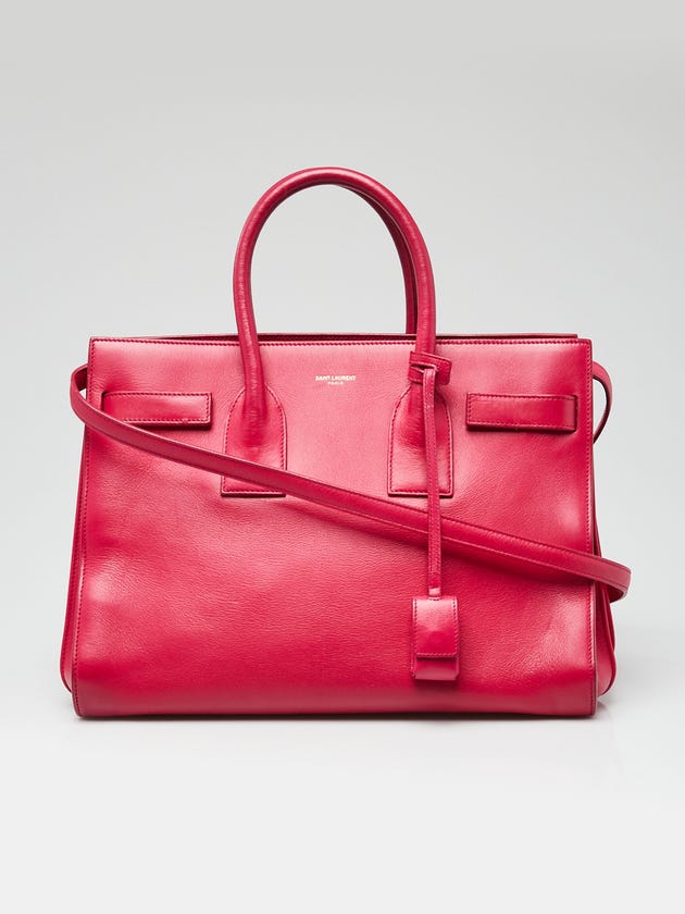 Yves Saint Laurent Pink Leather Small Sac de Jour Tote Bag