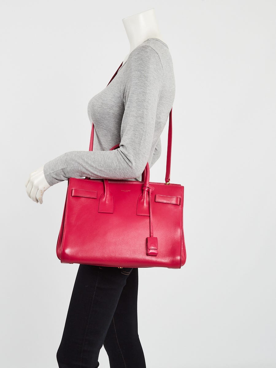 Yves Saint Laurent Pink Leather Small Sac de Jour Tote Bag