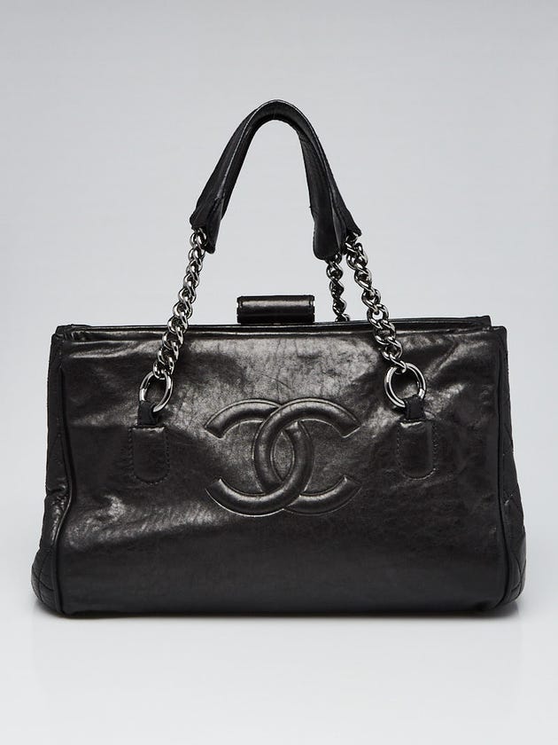Chanel Black Leather Large Perfect Day Satchel Bag