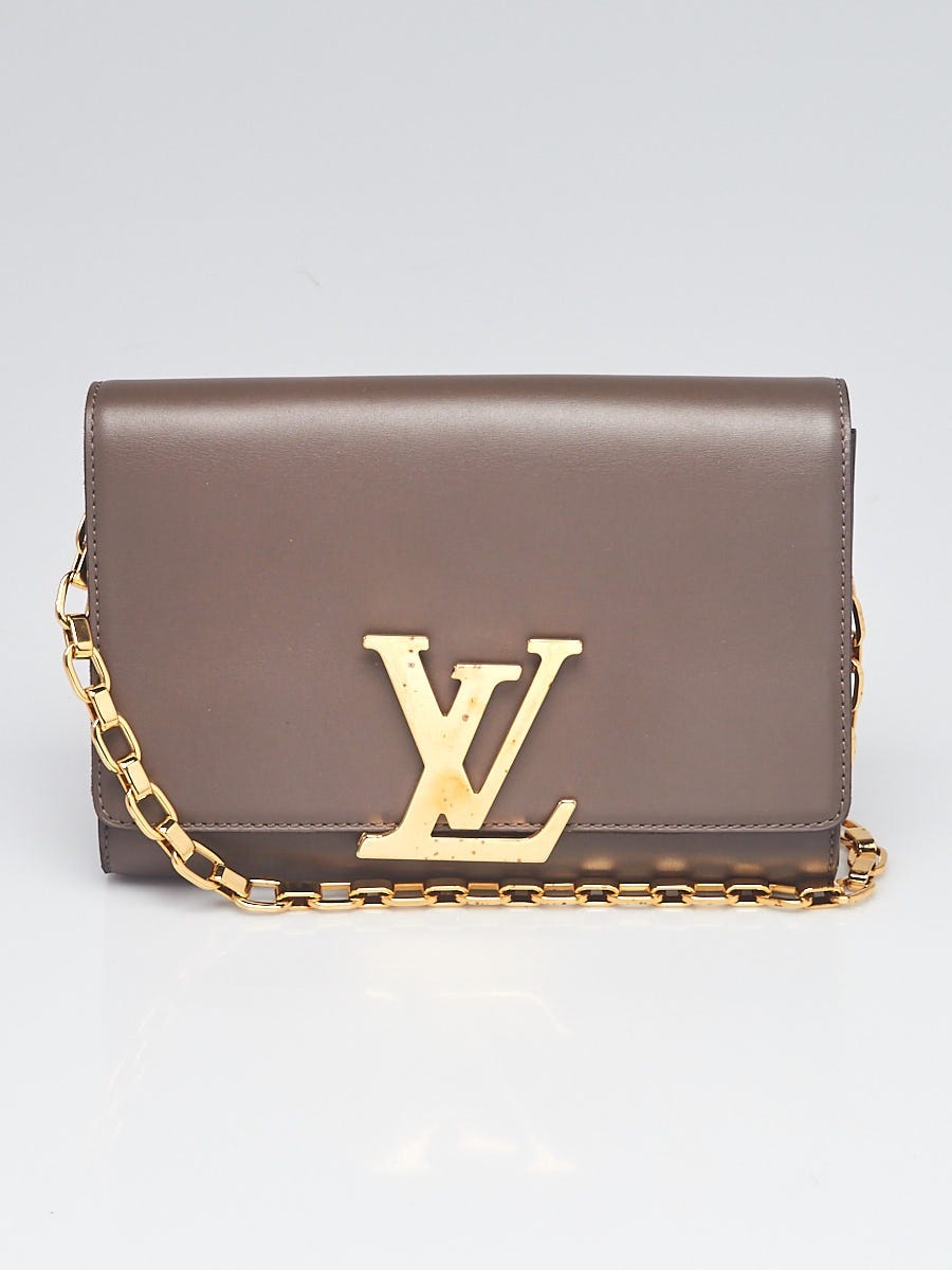 Louis Vuitton Rouge Calfskin Leather Chain Louise MM Bag - Yoogi's