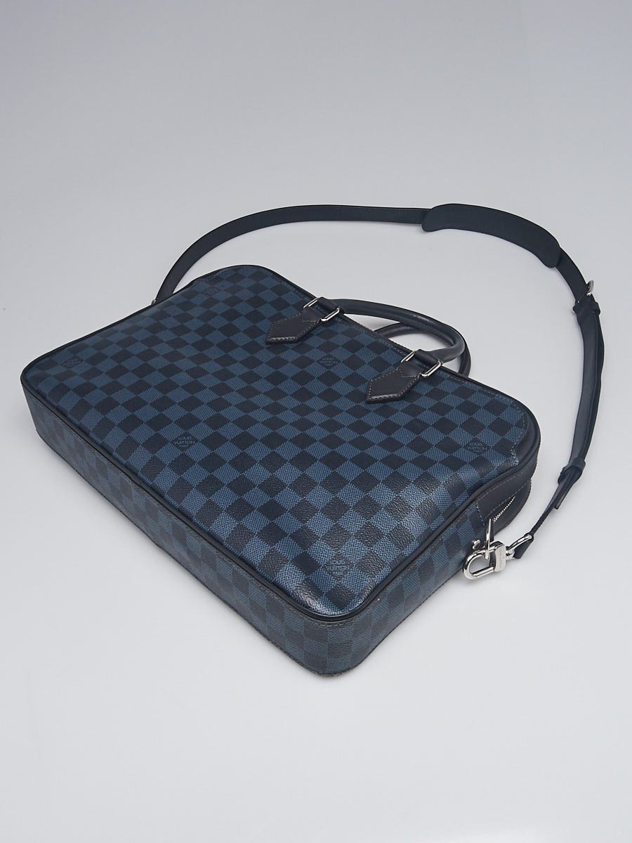 Louis Vuitton Damier Cobalt Canvas Dandy MM Briefcase Bag 