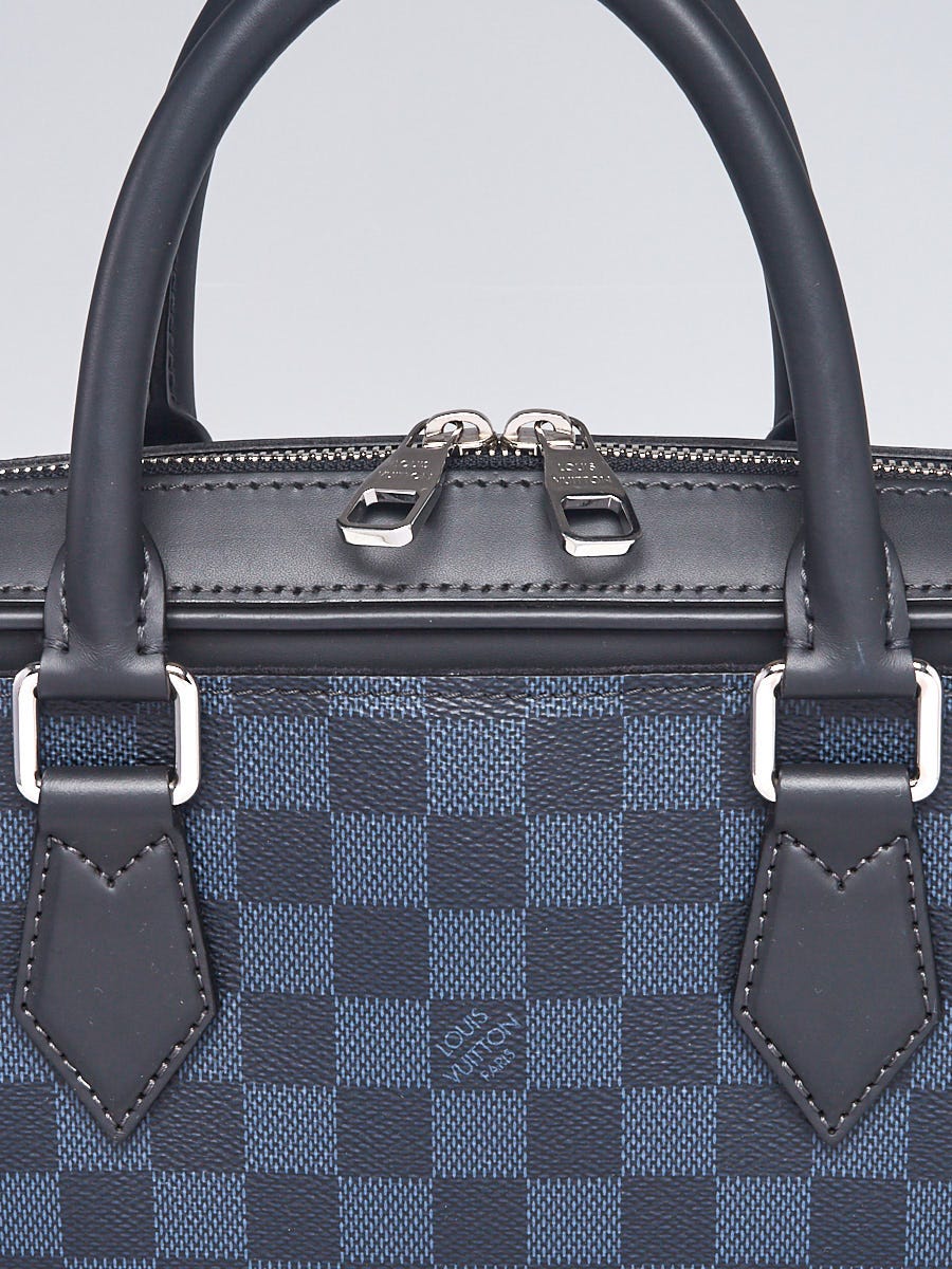 Louis Vuitton Damier Cobalt Canvas Dandy MM Briefcase Bag 