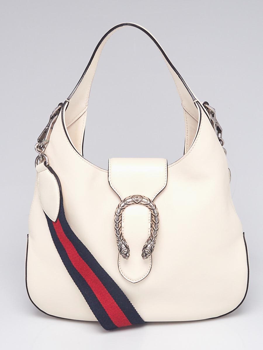 Gucci White Leather Dionysus Medium Hobo Bag | Yoogi's Closet