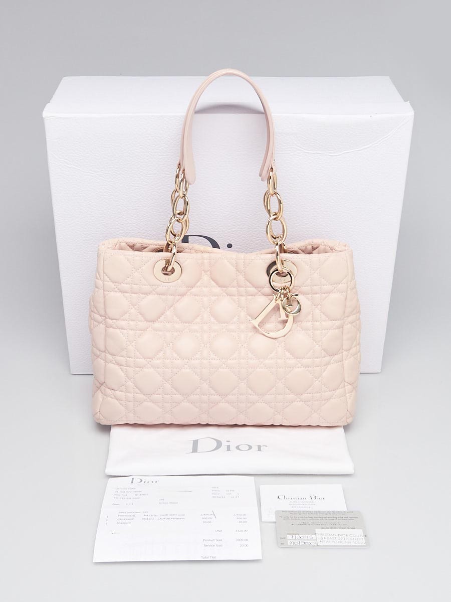 Christian Dior Lady Dior Fuchsia Pink Supple Medium Bag.