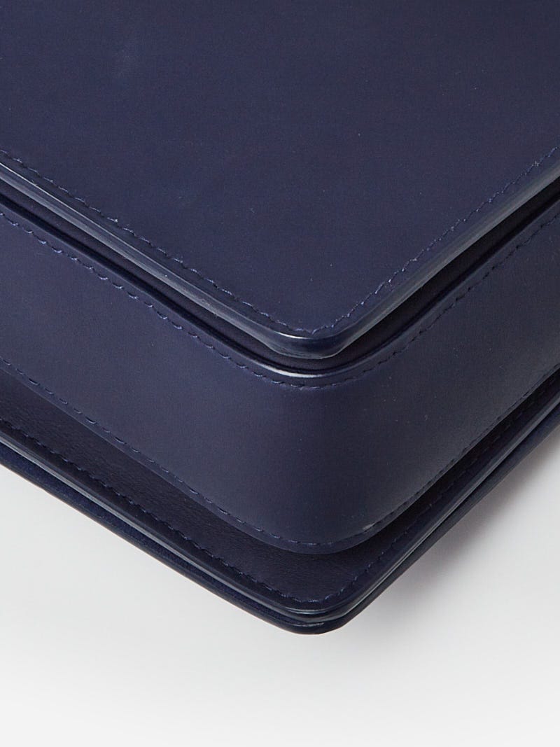 Christian Dior Navy Blue Ultra Matte Calfskin Leather Dio( r