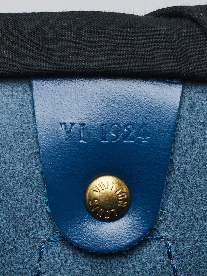 Louis Vuitton Toledo Blue Epi Leather Speedy 35 Bag | Yoogi's Closet