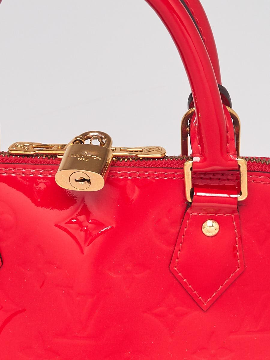 Louis Vuitton Rouge Grenadine Monogram Vernis Alma PM Bag - Yoogi's Closet