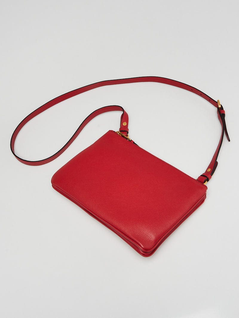 Prada Rosso Vitello Phenix Leather Crossbody Bag 1BH046