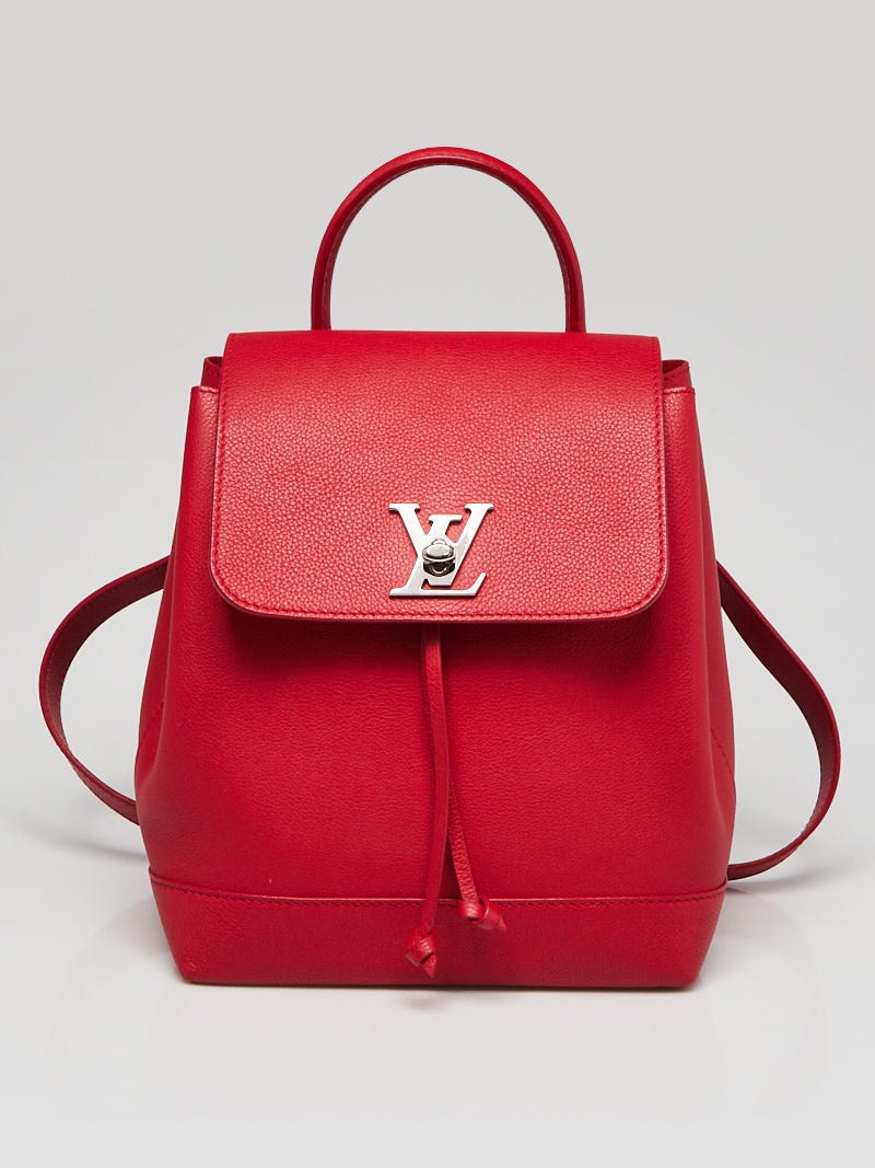 Louis Vuitton Rubis Calfskin Leather Lockme Backpack Bag - Yoogi's