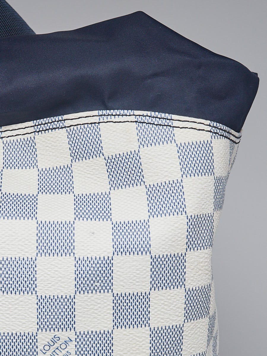 Blue and White Damier and Monogram Wallpapers