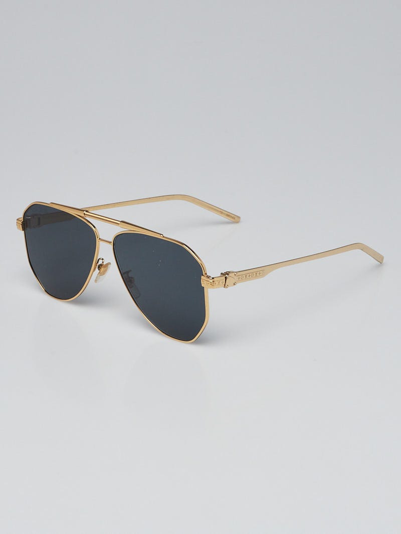 Louis Vuitton Gold Tone/ Grey Z1200W Nightlight Aviator Sunglasses Louis  Vuitton