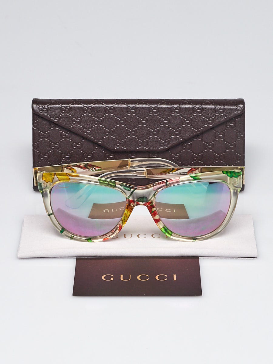 Gucci Multicolor Floral Print Acetate Sunglasses - GG 3739  display picture 2