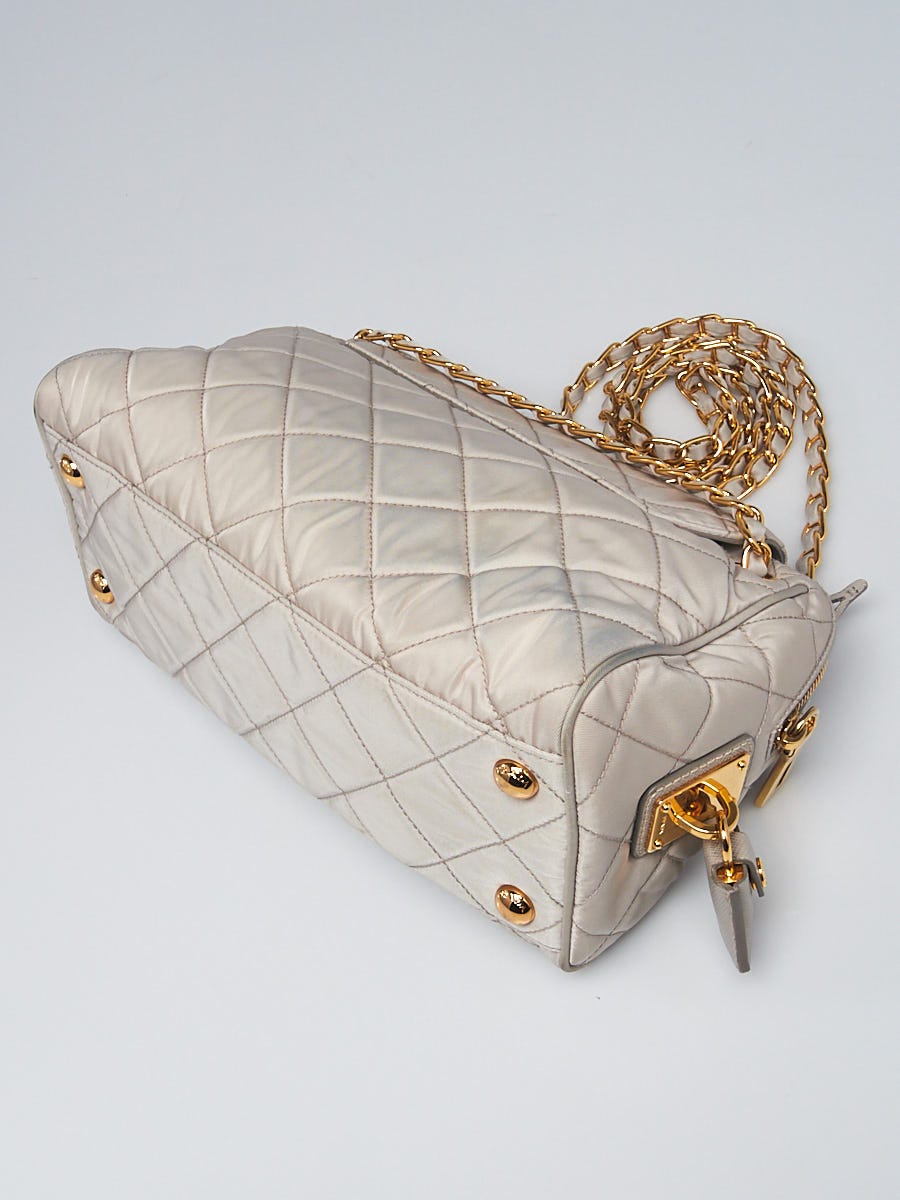 Prada Ivory Leather Pattina Flap Bag – JDEX Styles