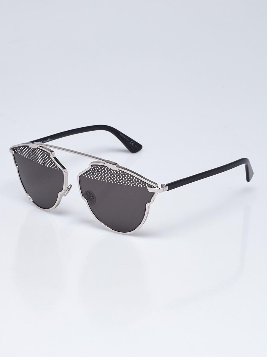 Christian Dior Silvertone Metal So Real S Brow Bar Sunglasses