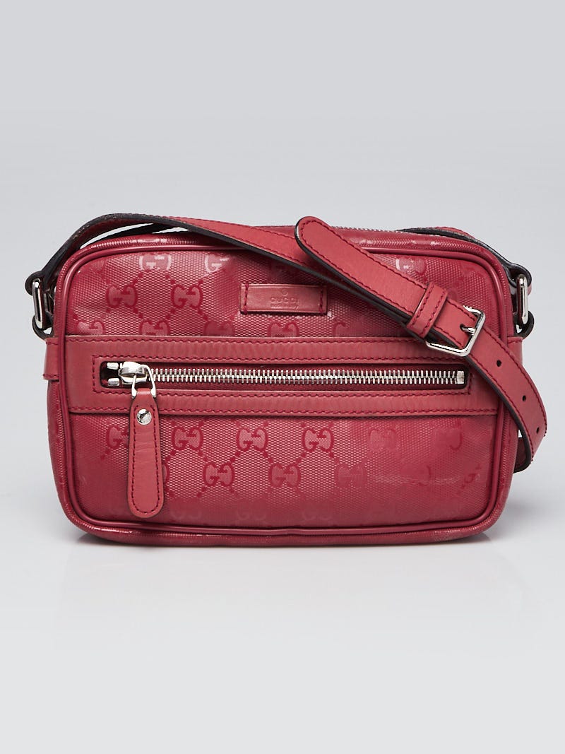 Gucci Dark Pink GG Imprime Coated Canvas Crossbody Bag
