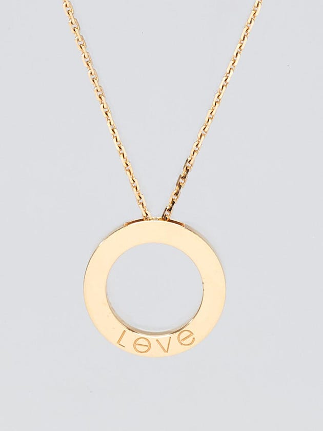 Cartier 18k Yellow Gold LOVE Pendant Necklace