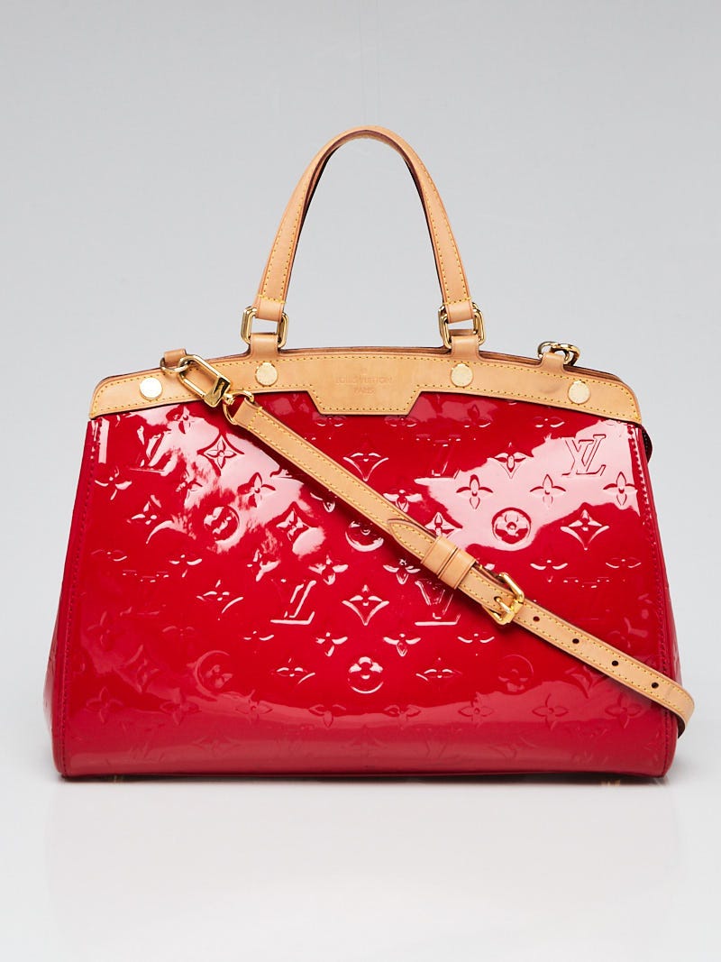 Louis Vuitton, Bags, Louis Vuitton Red Vernis Monogram Speedy 3