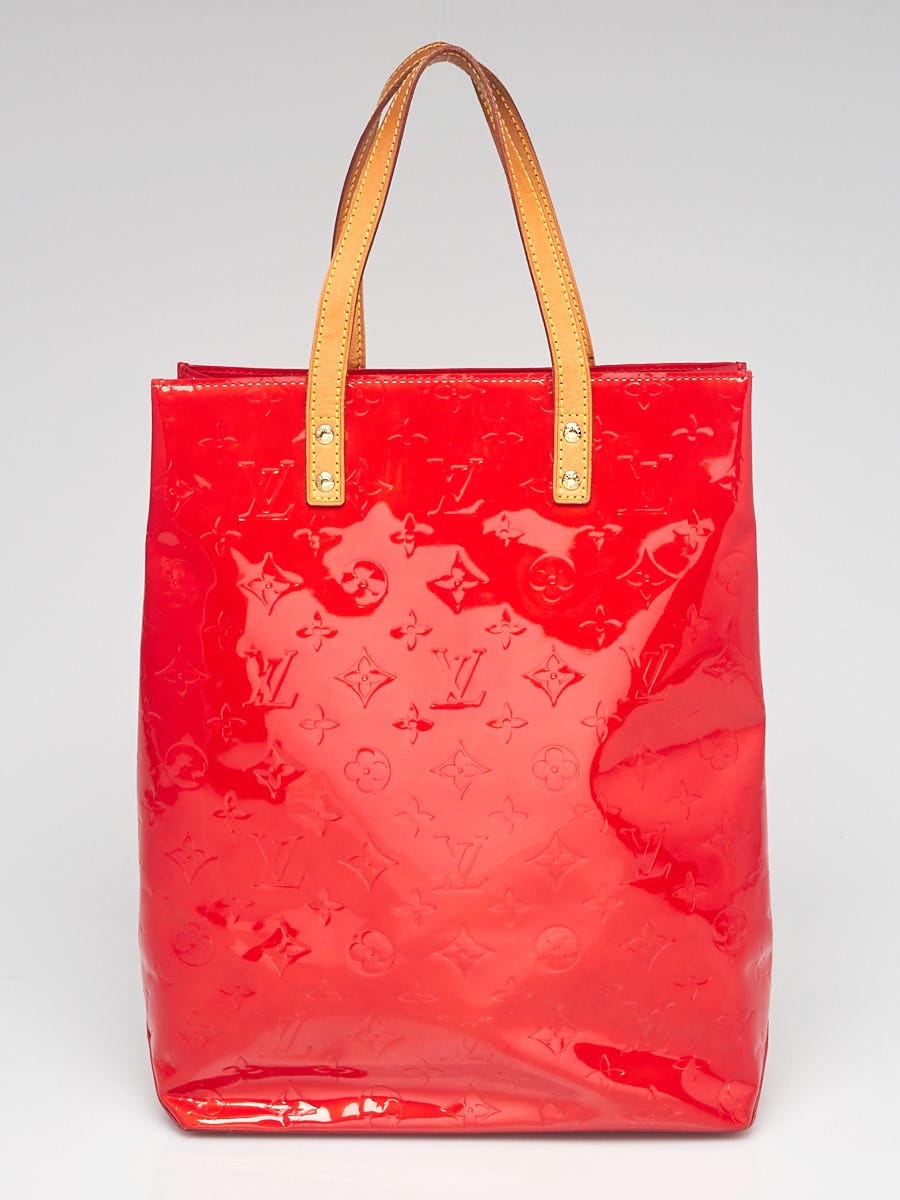 Louis Vuitton Red Monogram Vernis Reade mm Tote Bag