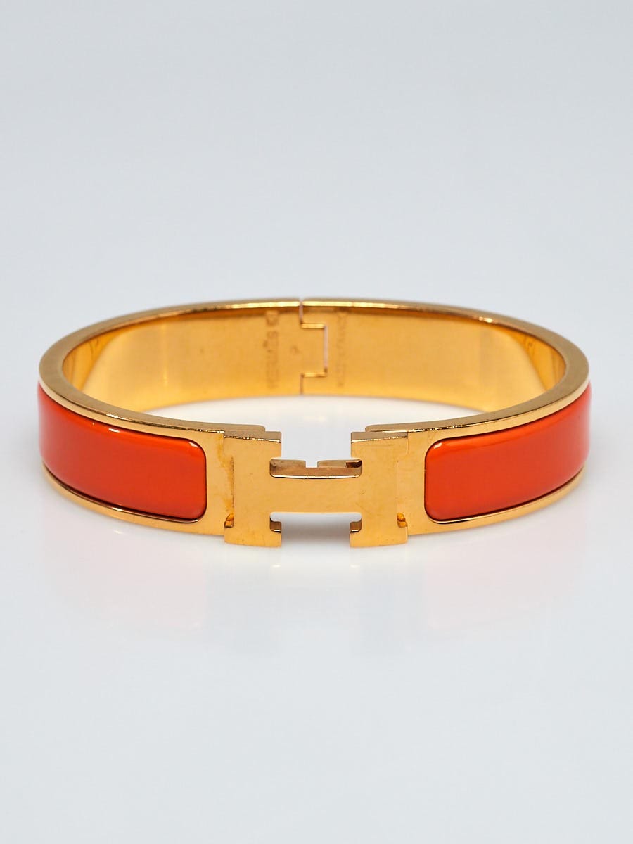 Hermes Narrow Clic H Bracelet (Yellow/Yellow Gold Plated) - PM