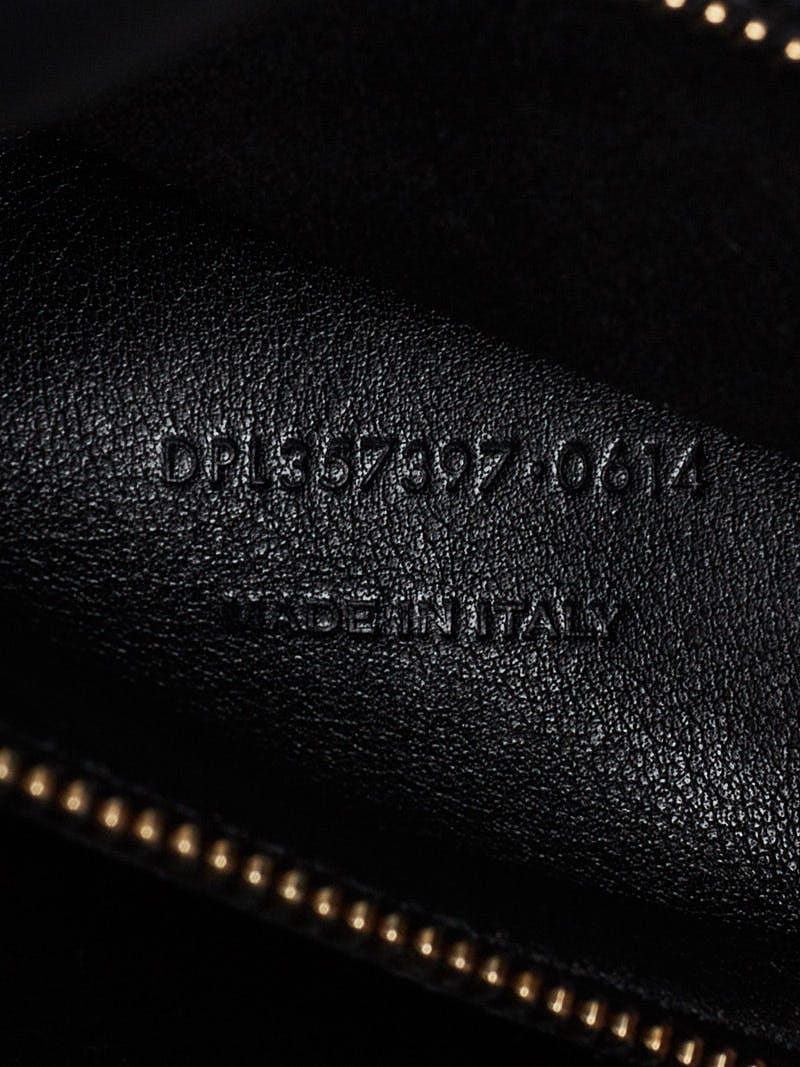 Yves Saint Laurent Black Calfskin Leather Matelasse Chevron