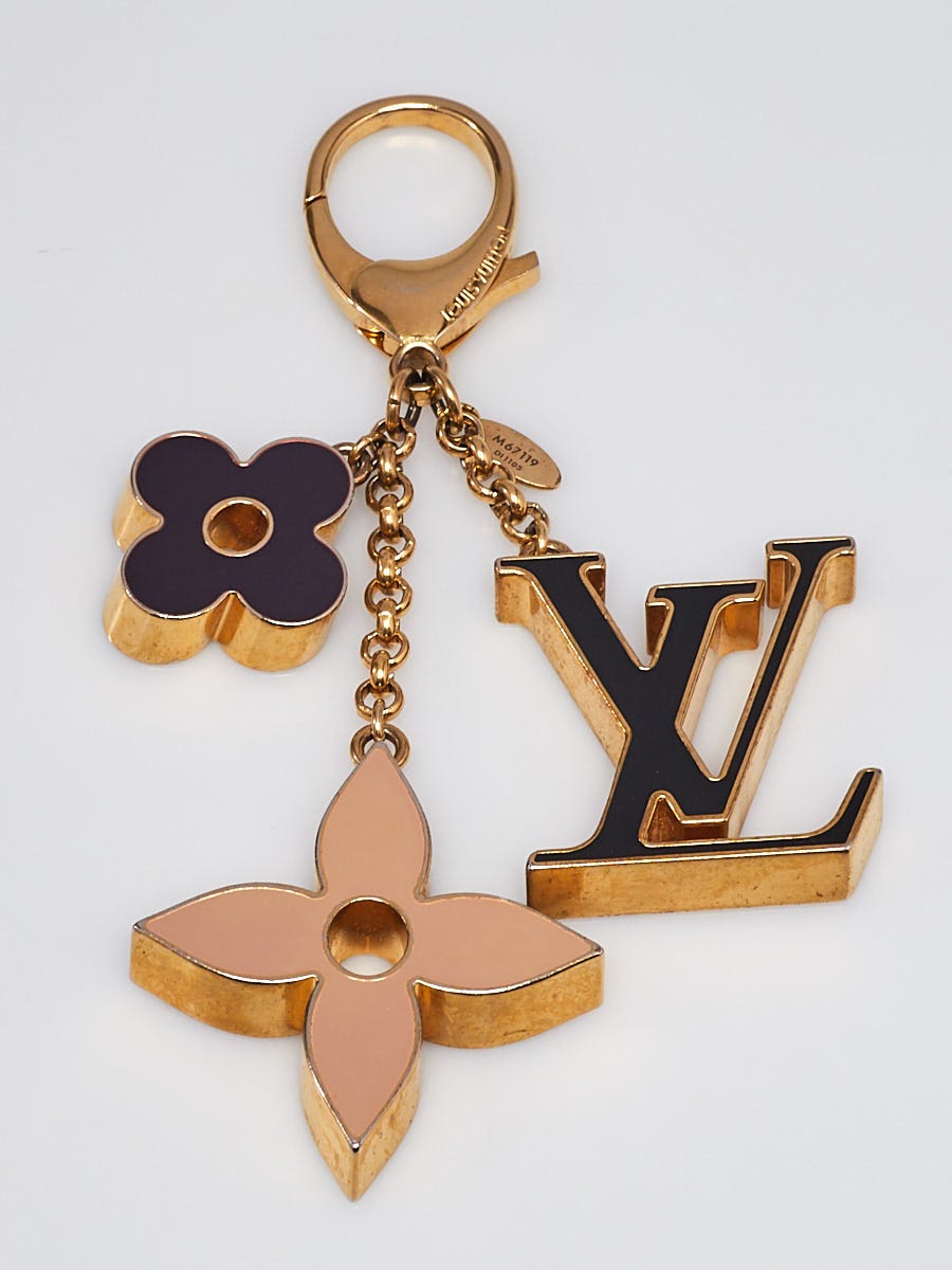 Louis Vuitton Pink/Black/Burgundy Enamel and Metal Fleur de Monogram Key  Ring and Bag Charm - Yoogi's Closet