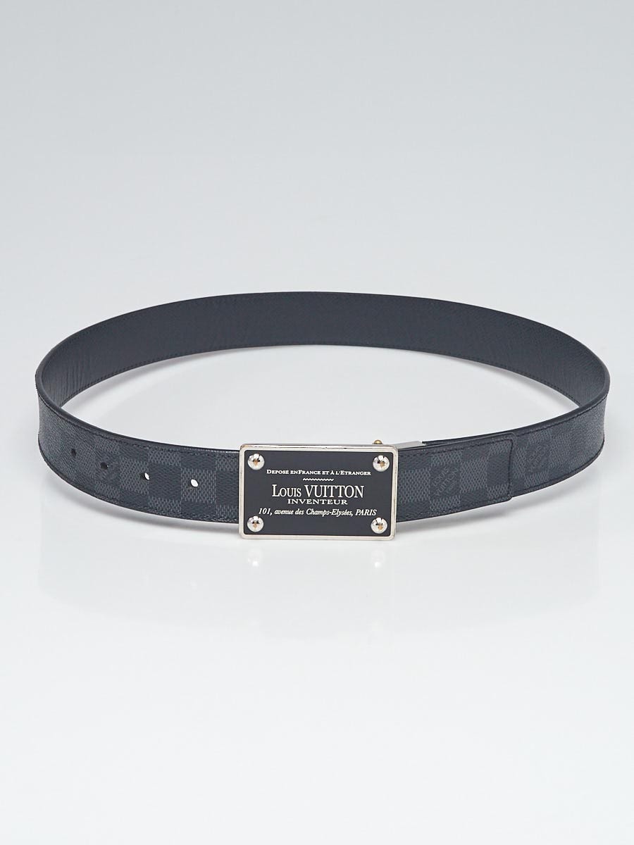Louis Vuitton Damier Graphite Canvas Reversible Buckle Belt Size 85/34 -  Yoogi's Closet