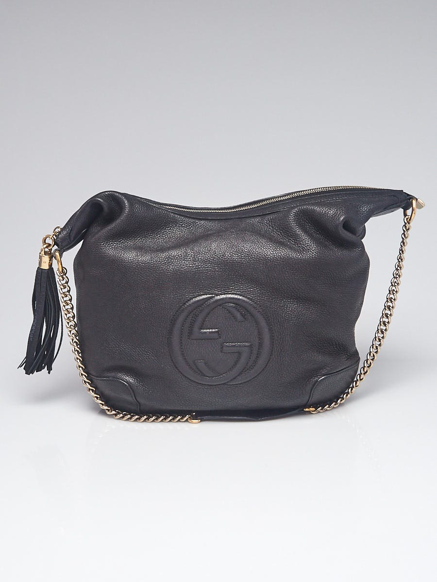 Gucci Black Pebbled Leather Soho Disco Bag - Yoogi's Closet