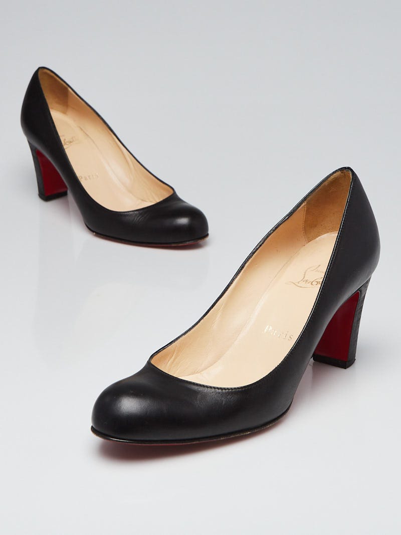値下げ‼️Christian Louboutin Miss Tack70 38 黒 Christian Louboutin Black Leather Miss Tack 70 Pumps Size 6.5/37