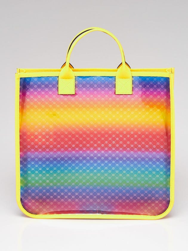 Gucci Rainbow GG Vinyl and Leather Kids Tote Bag