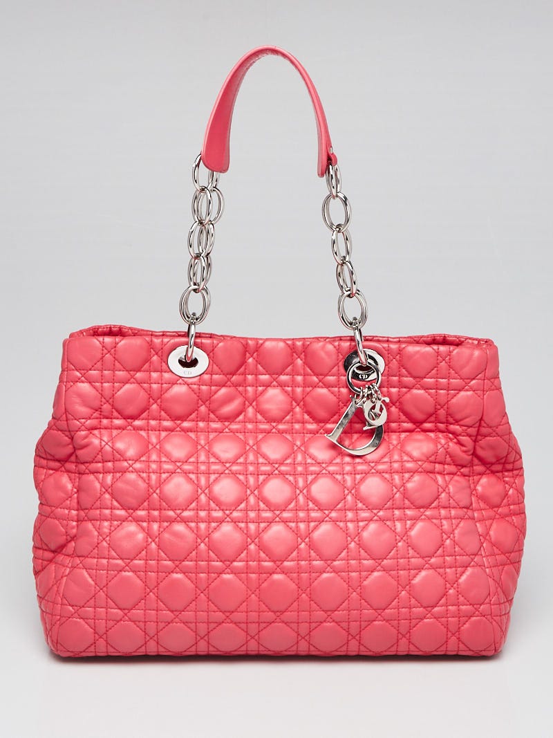 Christian Dior Pink Quilted Lambskin Leather Dior Soft Shopping