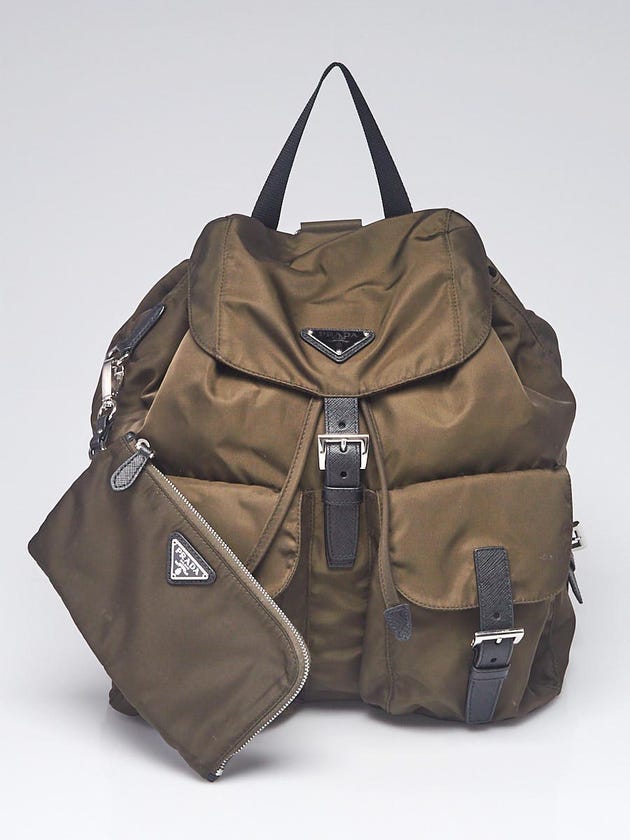 Prada Mimetico Vela Nylon Zainetto Backpack Bag 1BZ811