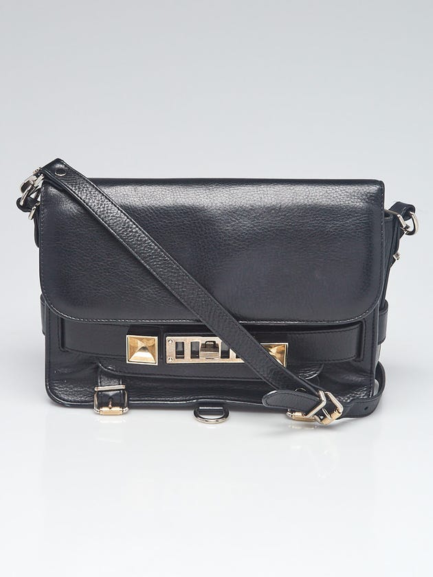 Proenza Schouler Black Calfskin Leather PS11 Classic Bag