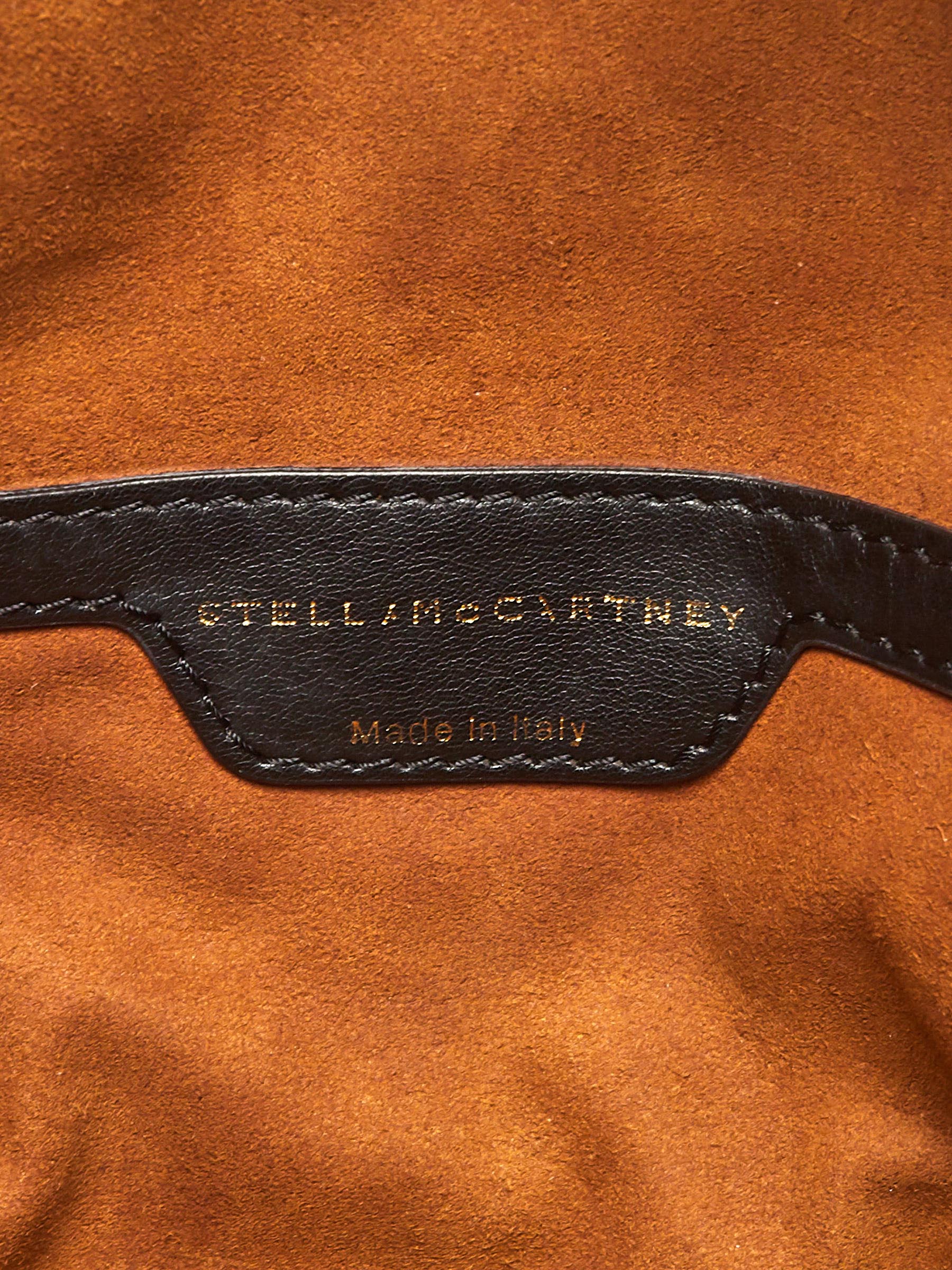 Stella McCartney Black Vegan Leather Zipper Embellished Stella McCartney Black Vegan Leather Zipper Embellished