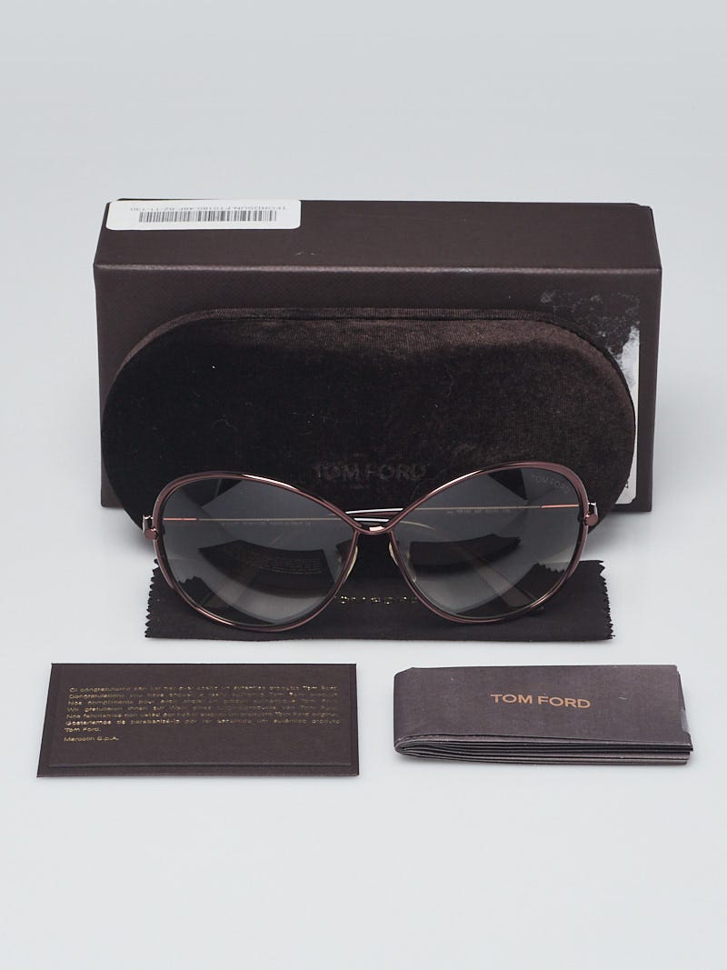 Tom Ford TF180 Iris Sunglasses Burgundy Metal Frame 62-11-130 Made in Italy IRIS SUNGLASSES | TOM FORD Fashion main image 4