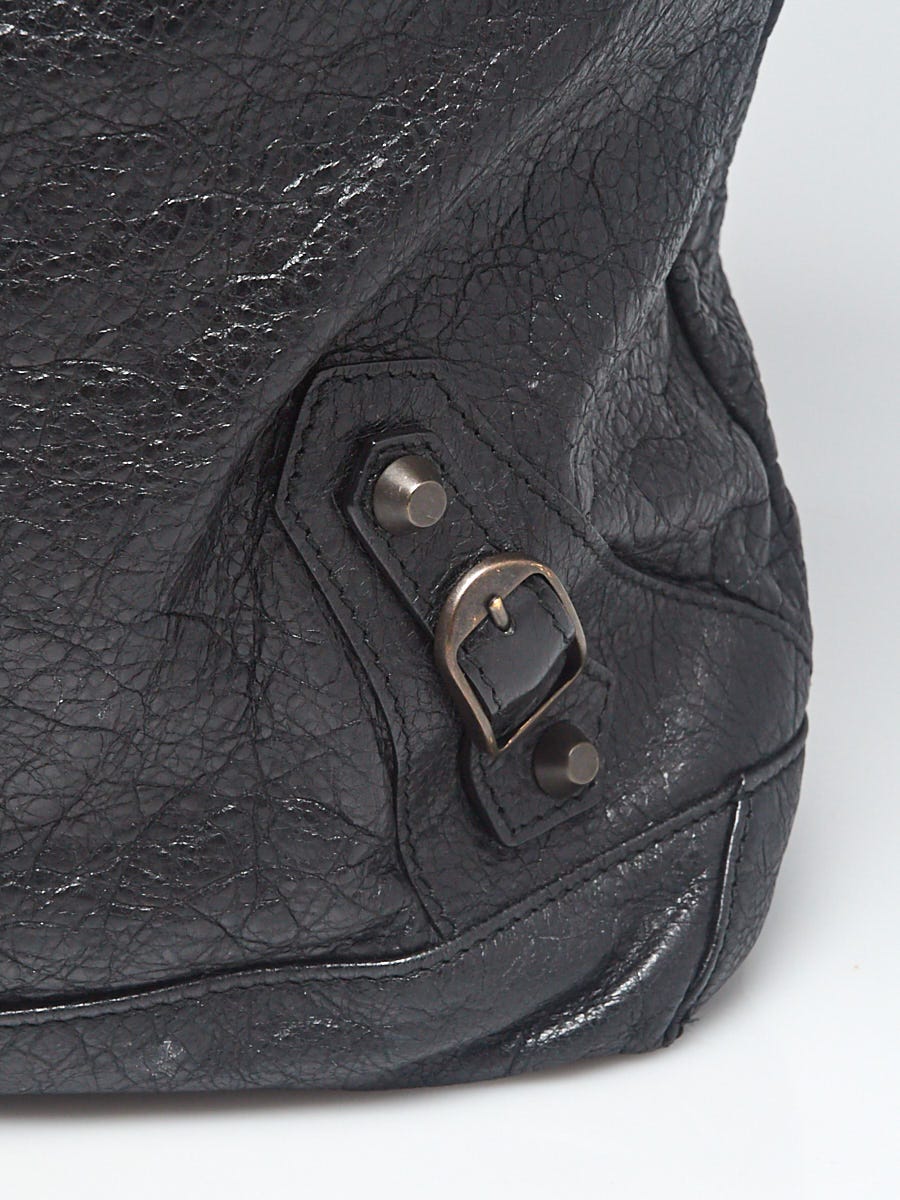 Balenciaga Black Lambskin Leather Motorcycle Day Bag Balenciaga Black Lambskin Leather Motorcycle Day Bag