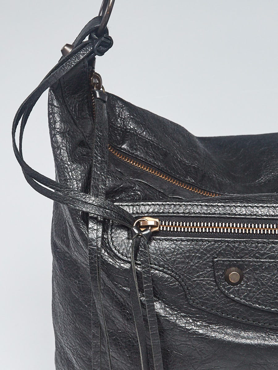 Balenciaga Black Lambskin Leather Motorcycle Day Bag Balenciaga Black Lambskin Leather Motorcycle Day Bag