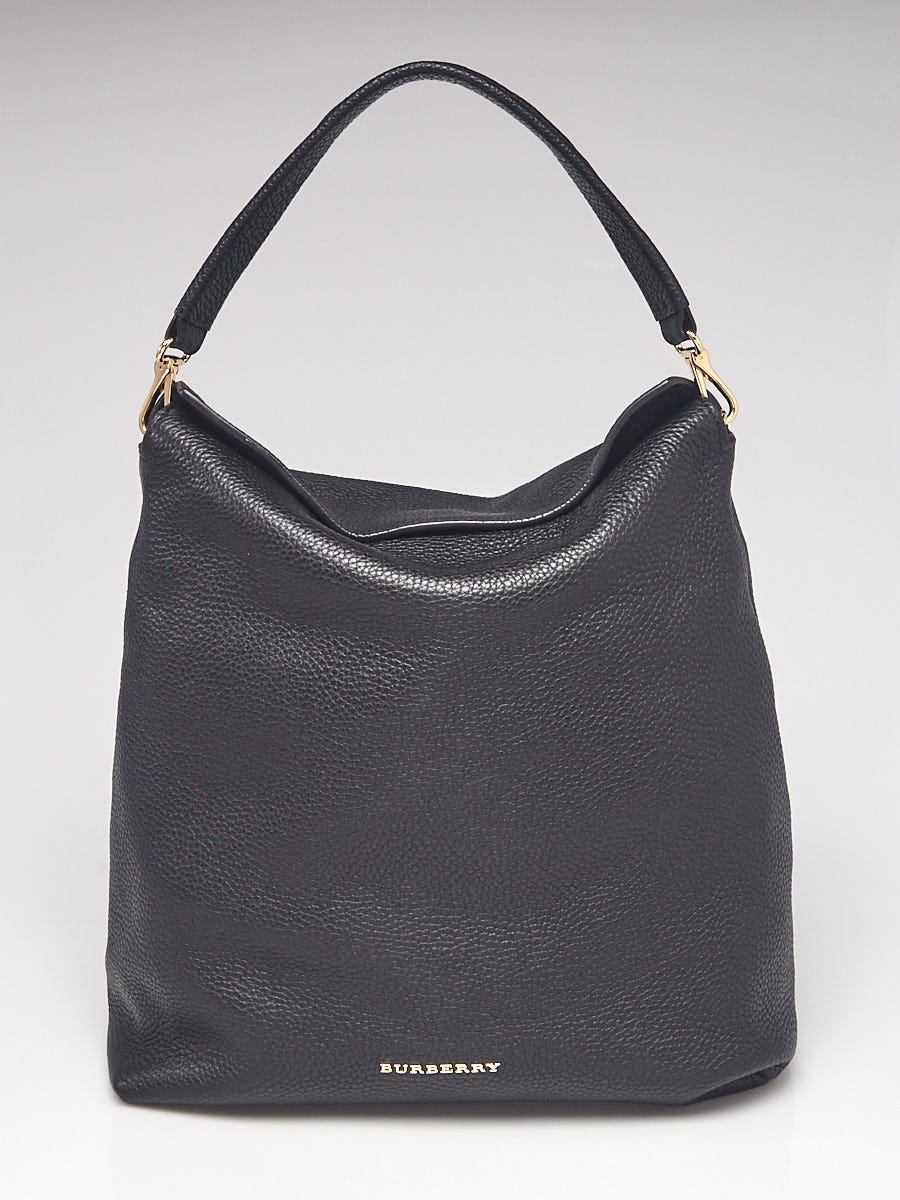 Louis Vuitton Black Grainy Leather Cale Medium Hobo Bag Yoogi s