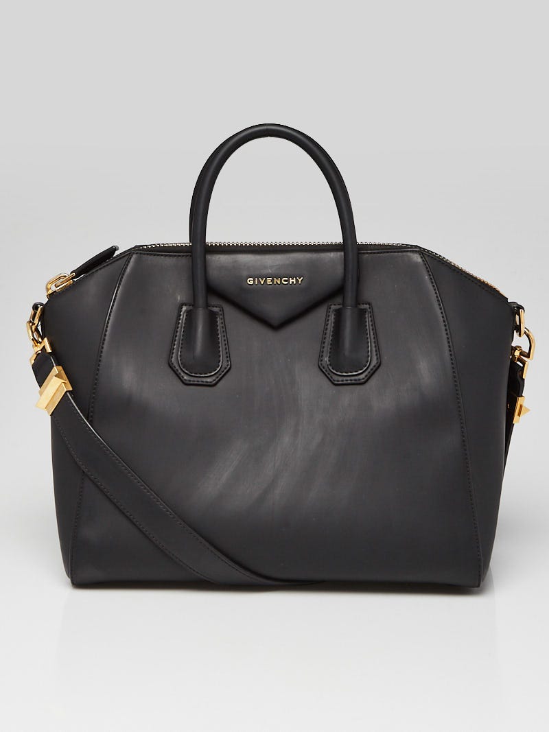 Givenchy Black Rubber Effect Medium Antigona Bag Yoogi s Closet