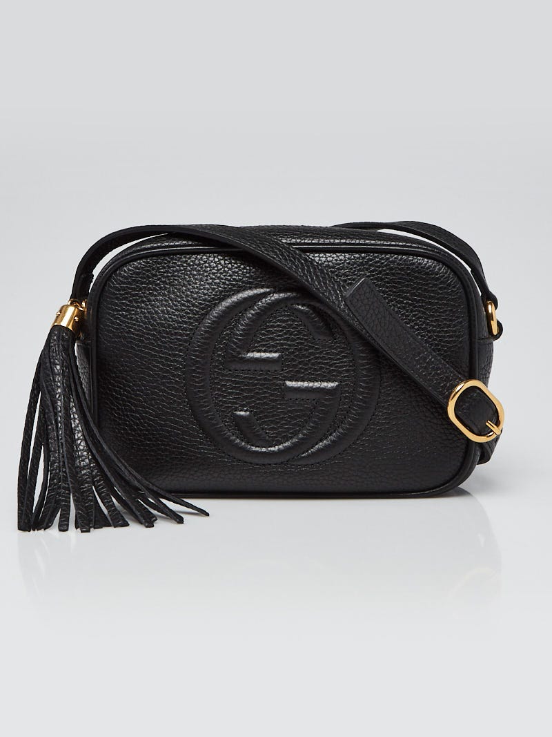 Gucci Black Pebbled Leather Mini Soho Disco Shoulder Bag - Yoogi's