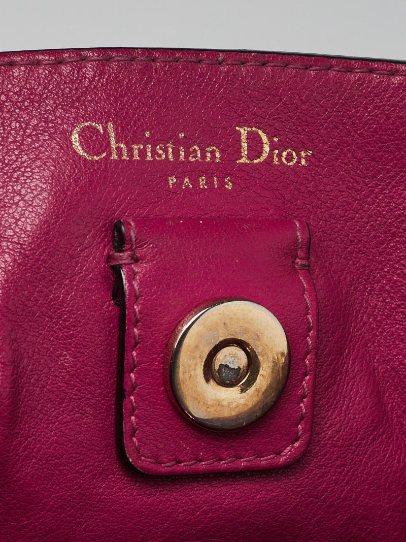 Christian Dior Black Pebbled Calfskin Leather Large Diorissimo